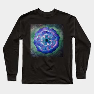 Purple flower galaxy Long Sleeve T-Shirt